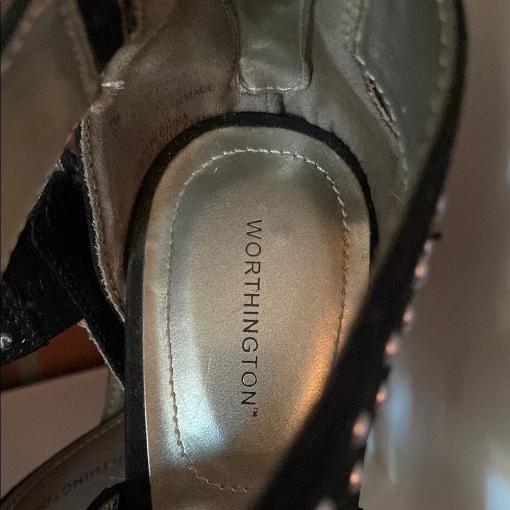 Worthington Black Stiletto Heels with Studded Straps - Picture 9 of 9
